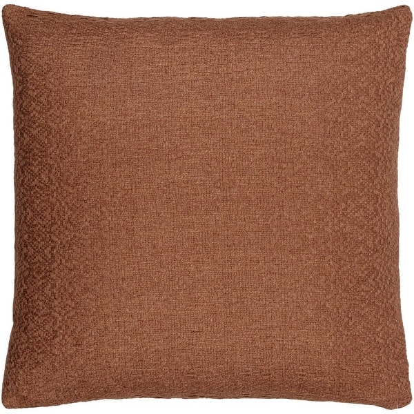 slide 2 of 5, Ian Modern Solid Color Cotton Linen Throw Pillow 18"L x 18"W - Cover Only - Burnt Orange