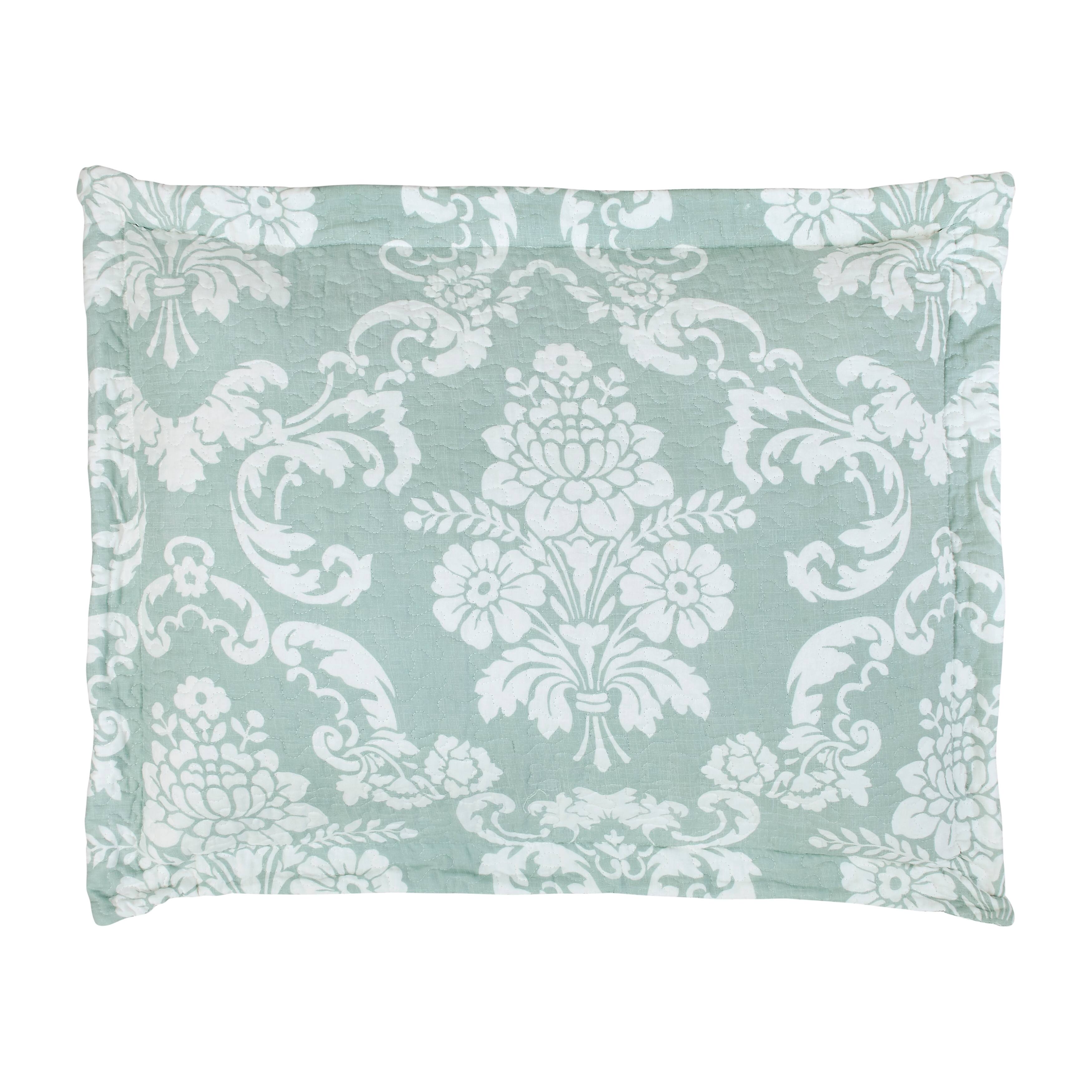 Laura Ashley Cotton Reversible Blue Quilt Set On Sale Bed