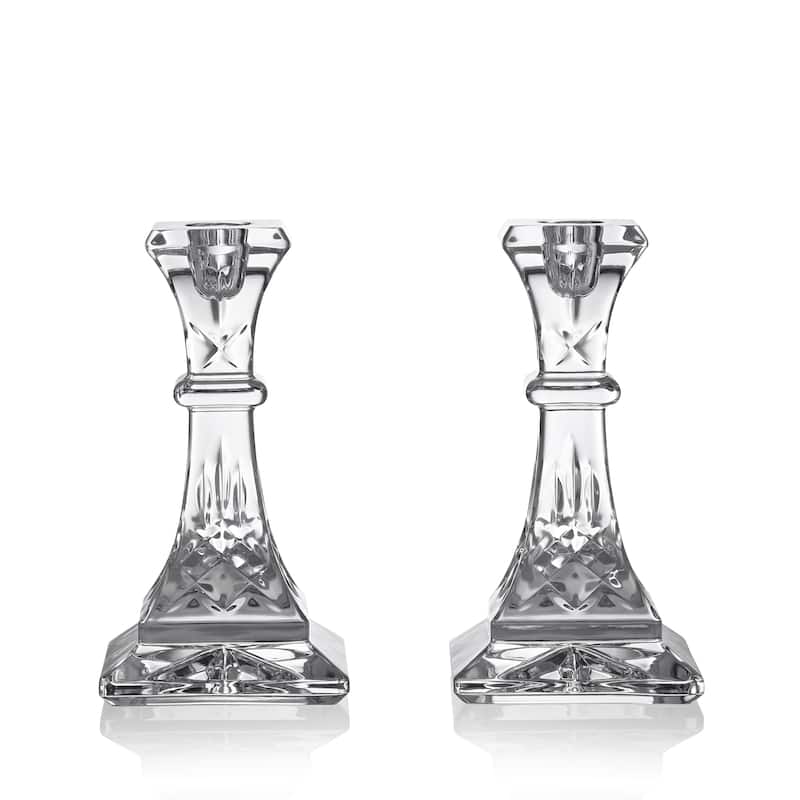 Waterford Lismore Candlestick Square 6in, Set of 2