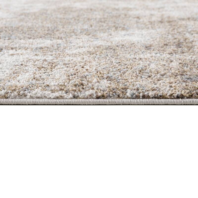 Madison Park Haley 5"x7" Cozy Shag Abstract Area Rug – Plush, Non-Slip, Grey & Cream - 5' x 7'