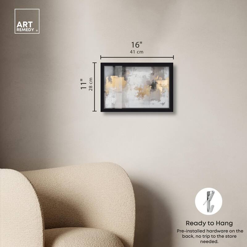 Gilded Gray I Shadowbox by Art Remedy