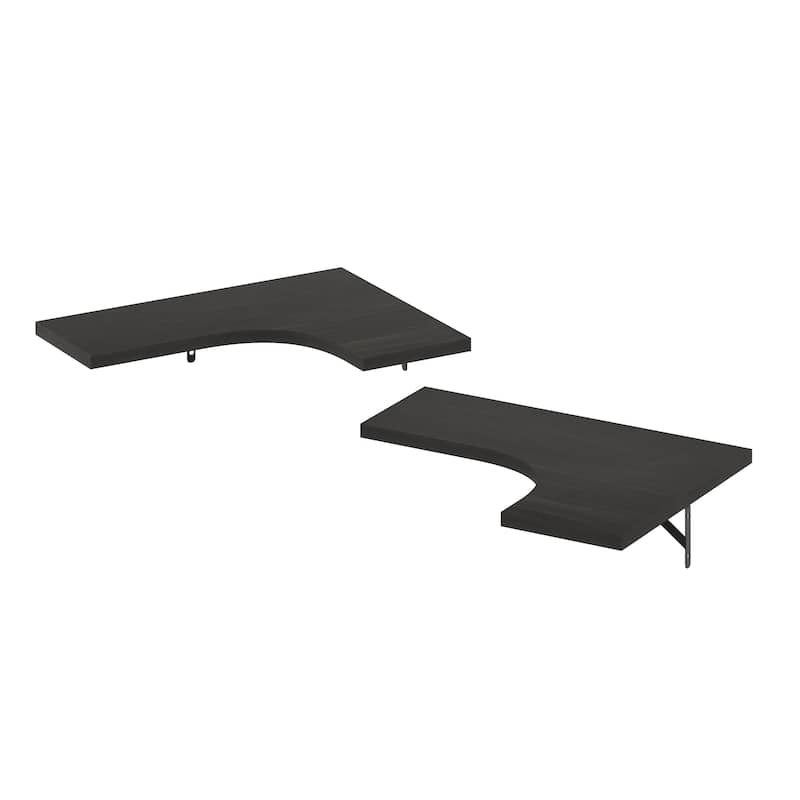 Furinno Rossi Wall Mounted Corner L-Shape Floating Display Shelves