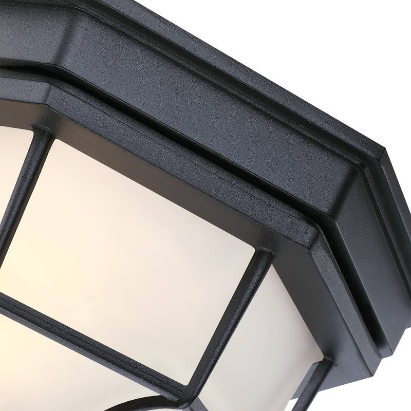1-Light Retro Textured Ceiling Mount Light Fixture with Frosted Glass,E26