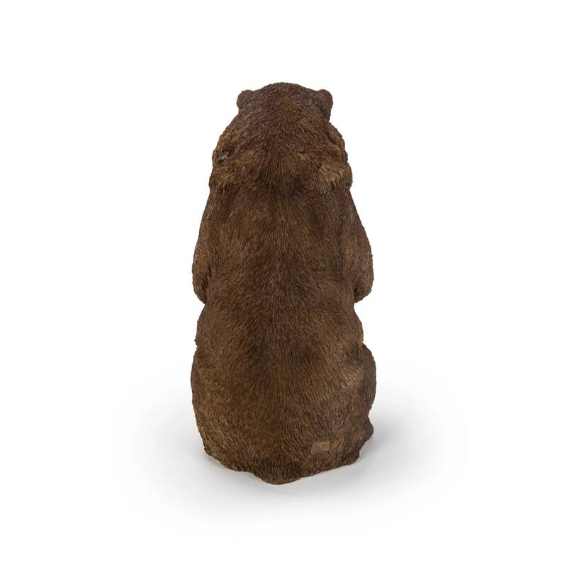 Cuddling Mother and Baby Bear Outdoor Garden Statue - 11.75" - Brown