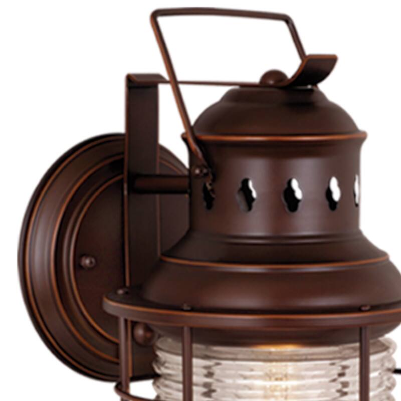 Vaxcel Hyannis 8" Outdoor Wall Light Burnished Bronze - 8-in W x 18-in H x 10-in D