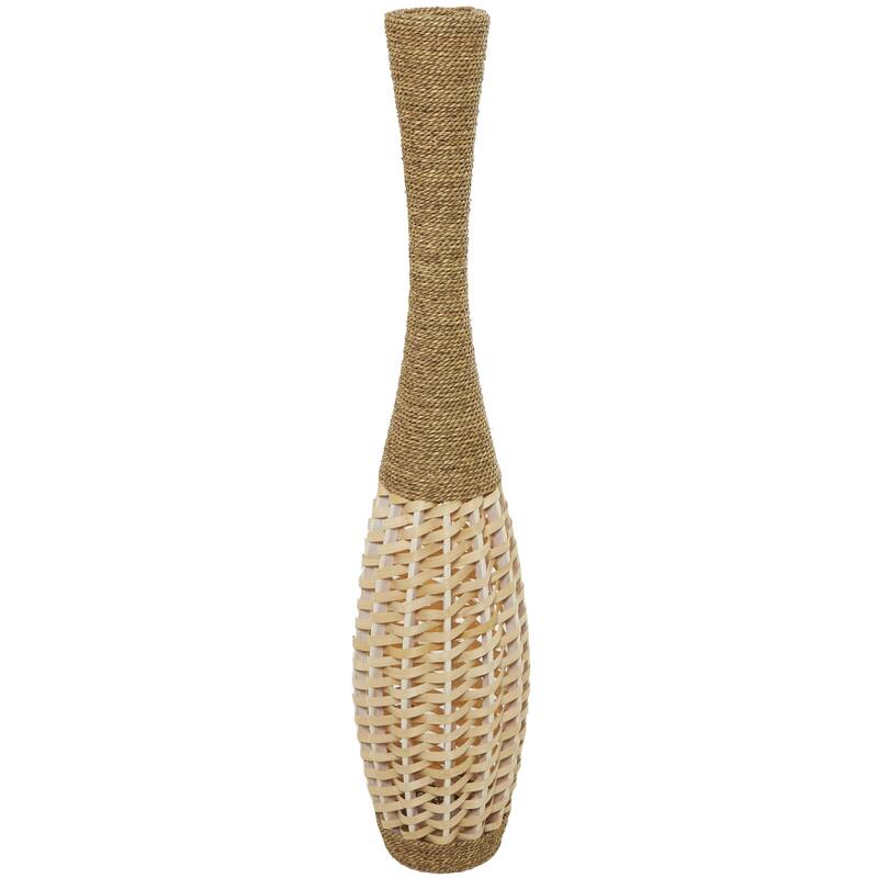 Seagrass Handmade Tall Woven Floor Decorative Vase - Brown - Roche River Decor