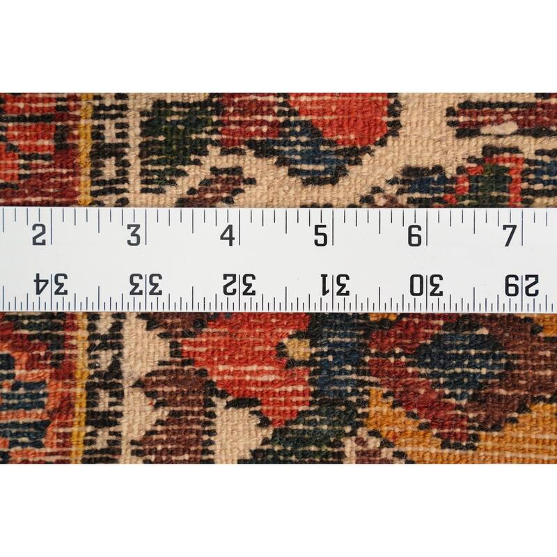 Hand Knotted Oriental 100% Wool Carpet Traditional Floral Oranges & Rust Bakhtiari Area Rug - 9' 6'' X 6' 7''
