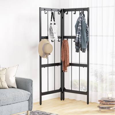Hat Rack Corner Tribesigns Metal Corner Coat Rack for Coats Hats Bags - Overstock ...