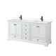 Option White / White Cultured Marble Top / Matte Black