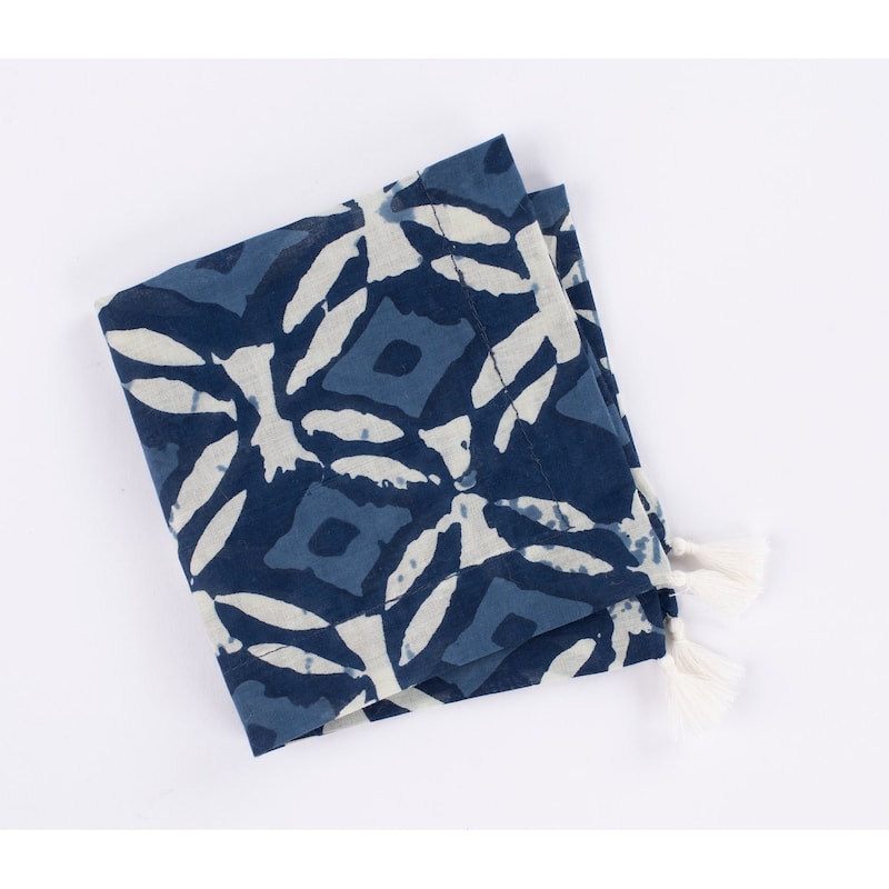 Ian, Cotton, Linen Cocktail Napkin Set (Set of 4) - Multi-Color