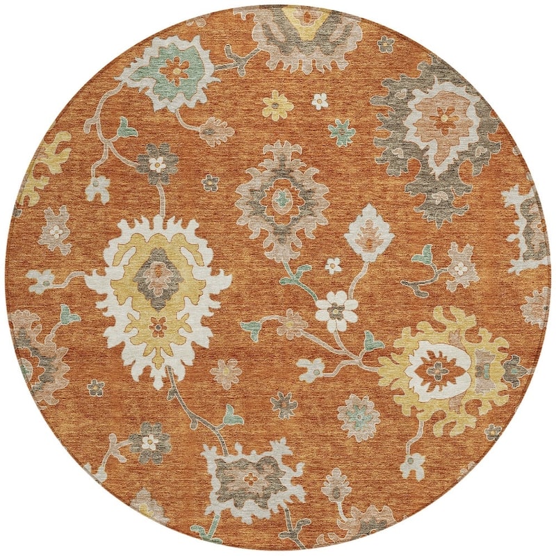 HomeRoots Floral Traditional Rectangle Outdoor Rug