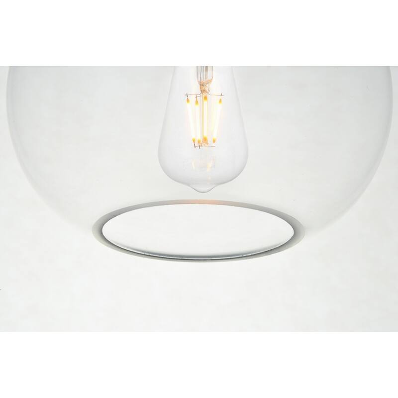 1-light 8-inch Pendant Light w/ Clear Glass Shade