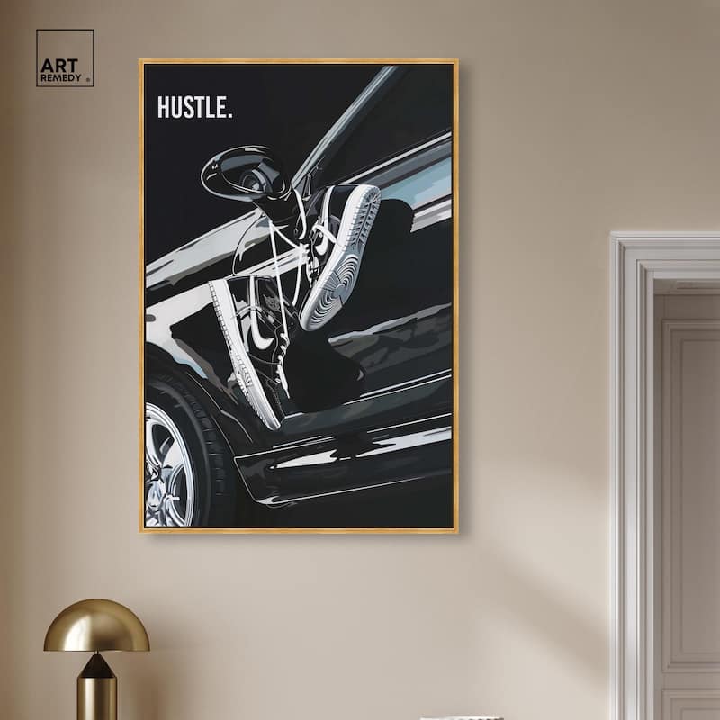 Sneaker Lace Car Canvas by Art Remedy