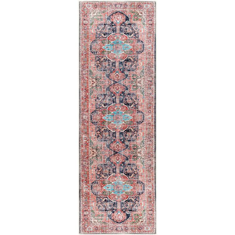 Livabliss Aravind Traditional Medallion Machine Washable Area Rug