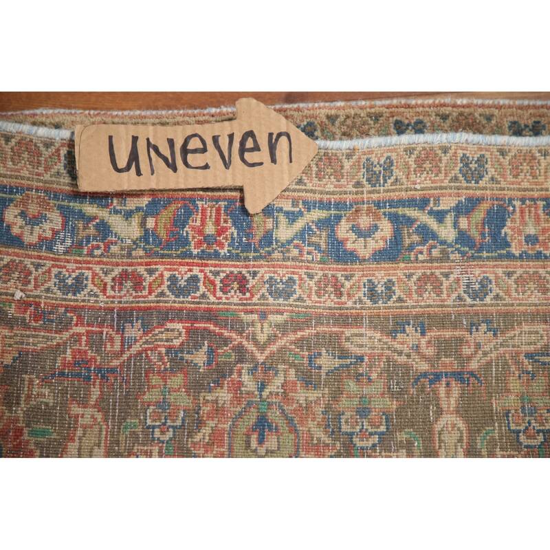 Hand Knotted Oriental 100% Wool Carpet Traditional Floral Pink Mashad Area Rug - 12' 5'' X 9' 4''