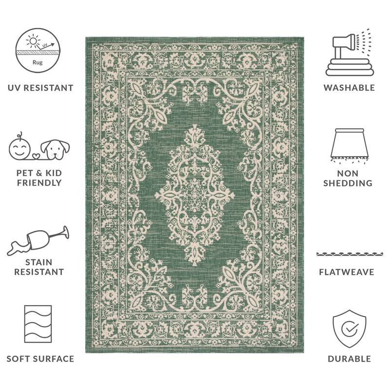 SAFAVIEH Courtyard Syung Indoor/ Outdoor Waterproof Backyard Patio Rug