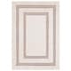 preview thumbnail 31 of 41, SAFAVIEH Florida Shag Carlinde Border 1.2-inch Thick Rug 4' x 6' - Beige/Dark Beige - Rectangle