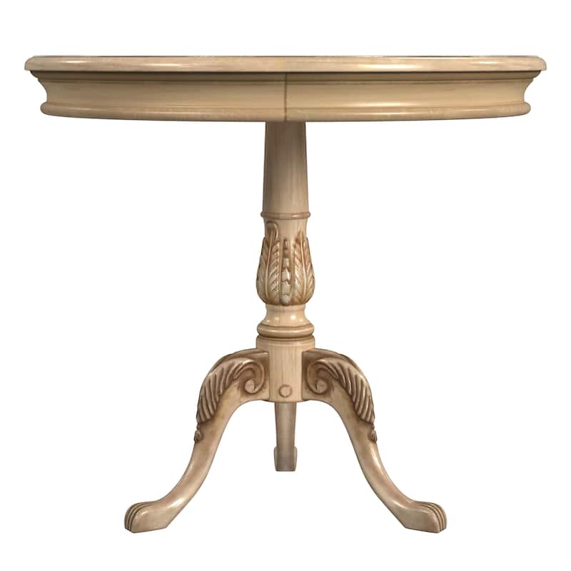 Butler Traditional Round Wooden Pedestal Table in Plantation Cherry Finish - Dark Brown