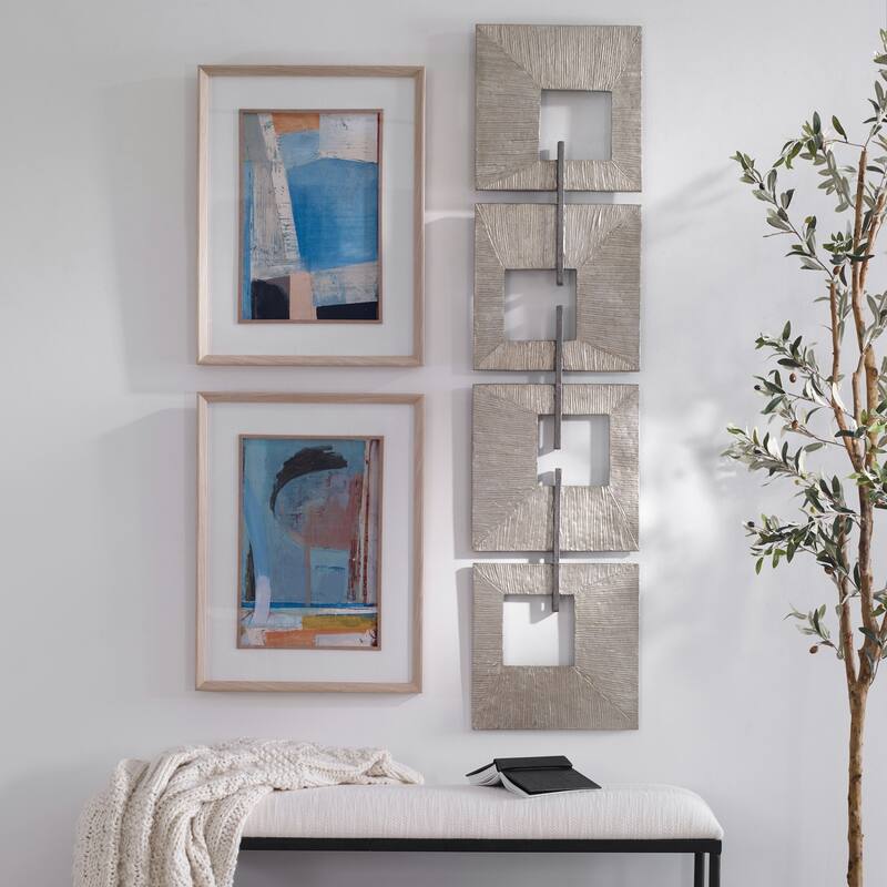 Linked Metal Wall Decor - 60.75" - Champagne Gold Finish