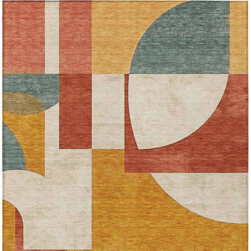 HomeRoots Geometric Modern Rectangle Outdoor Rug