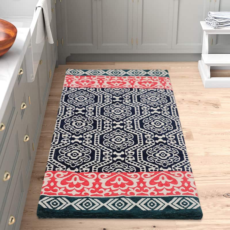 RugSmith Multi Colorblock Geometric Anti-Fatigue Kitchen Mat, 20" x 36" - 20" x 36"