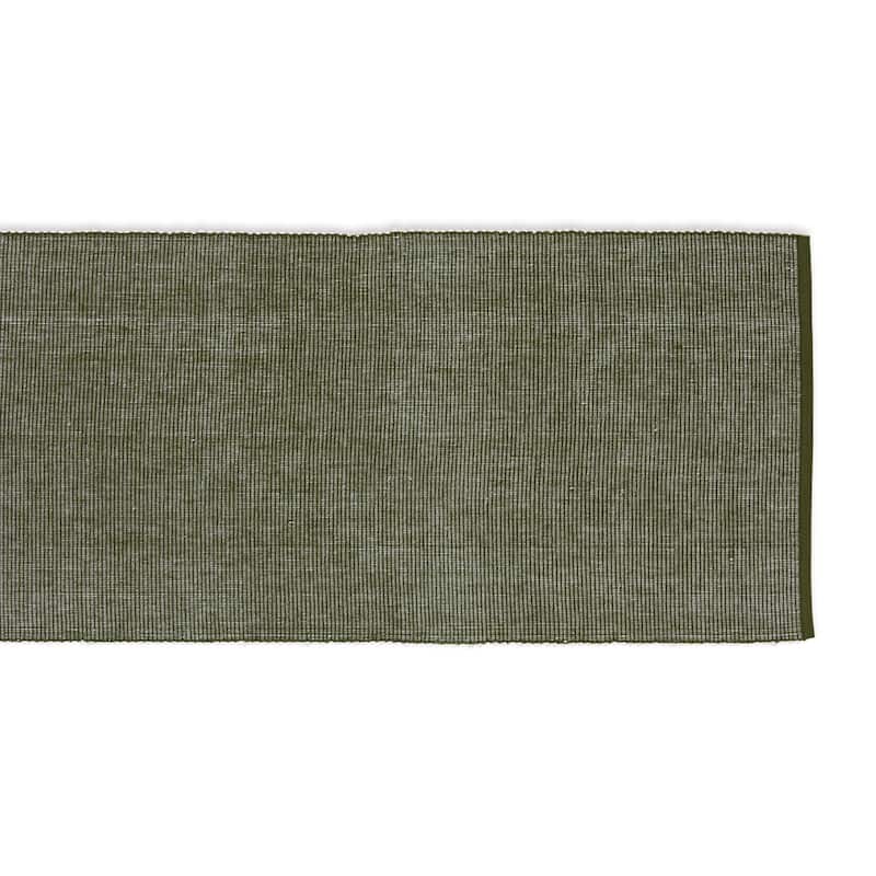 DII Black & White 2-Tone Ribbed Table Runner