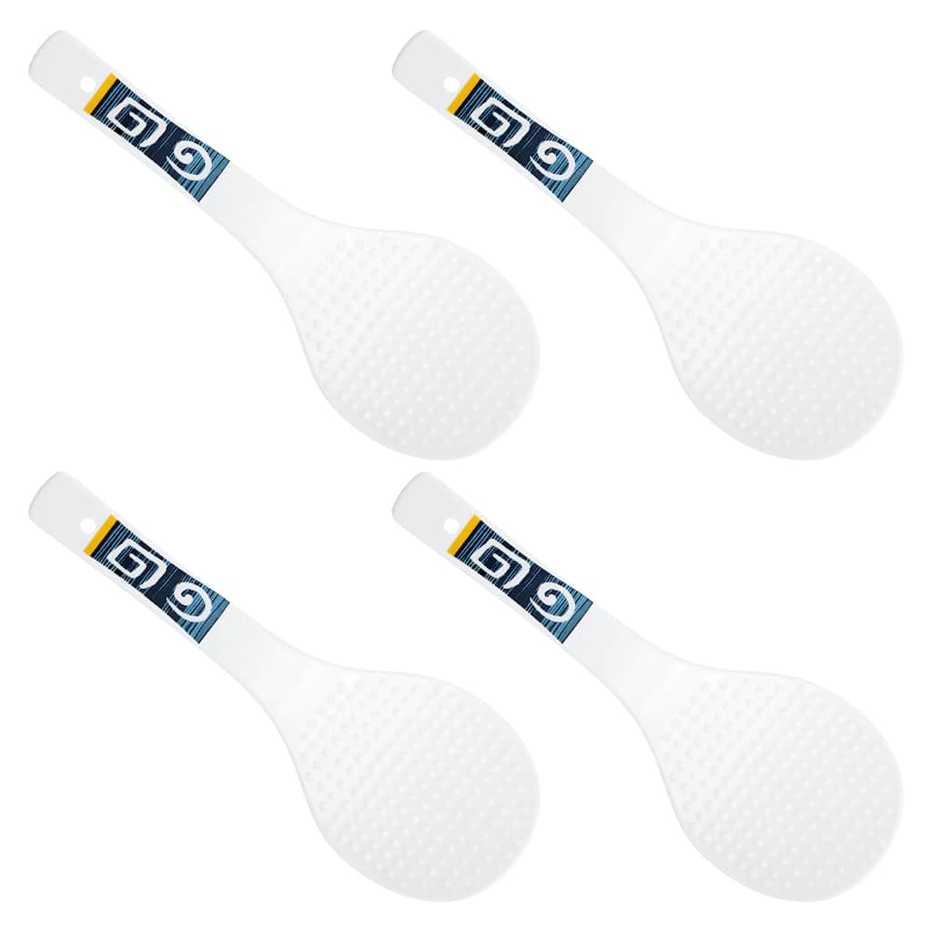 Rice Paddle Ceramic, White Set of 4 Rice Spatula for Rice, Mashed Potato, Cheese