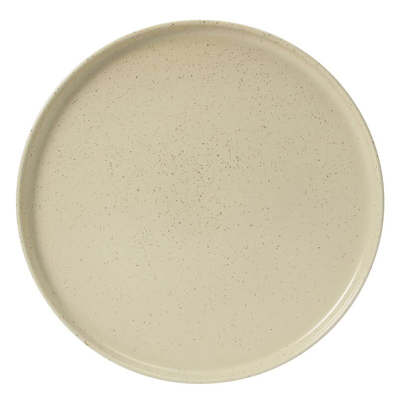 Gibson Elite Overbrook 16-Piece Pottery Clay Stoneware Stackable Dinnerware Set - Plates & Bowls, Reactive Glaze, Service for 4