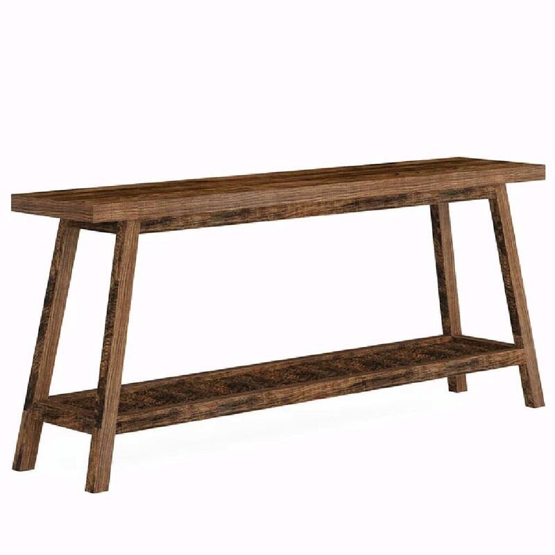2-Tier Sofa Console Table - Extra-Long Entryway Table