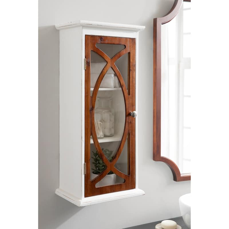 Kate and Laurel Quinlan Decorative Rustic 2-Door Wall Cabinet