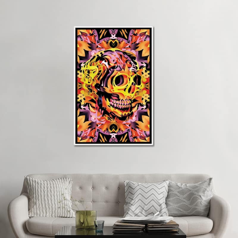 iCanvas "Skull V" by Ali Gulec Framed
