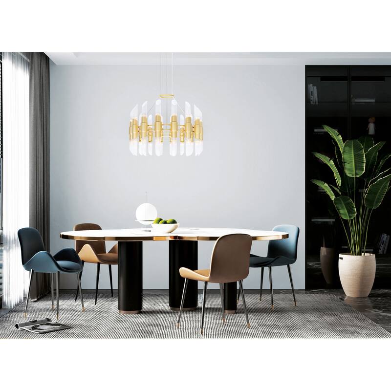 Croissant 32 Light Chandelier With Satin Gold Finish - Satin Gold