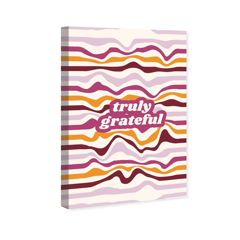 Wynwood Studio Canvas Typography and Quotes Truly Electric Purple and Apricot Wall Art Canvas Print