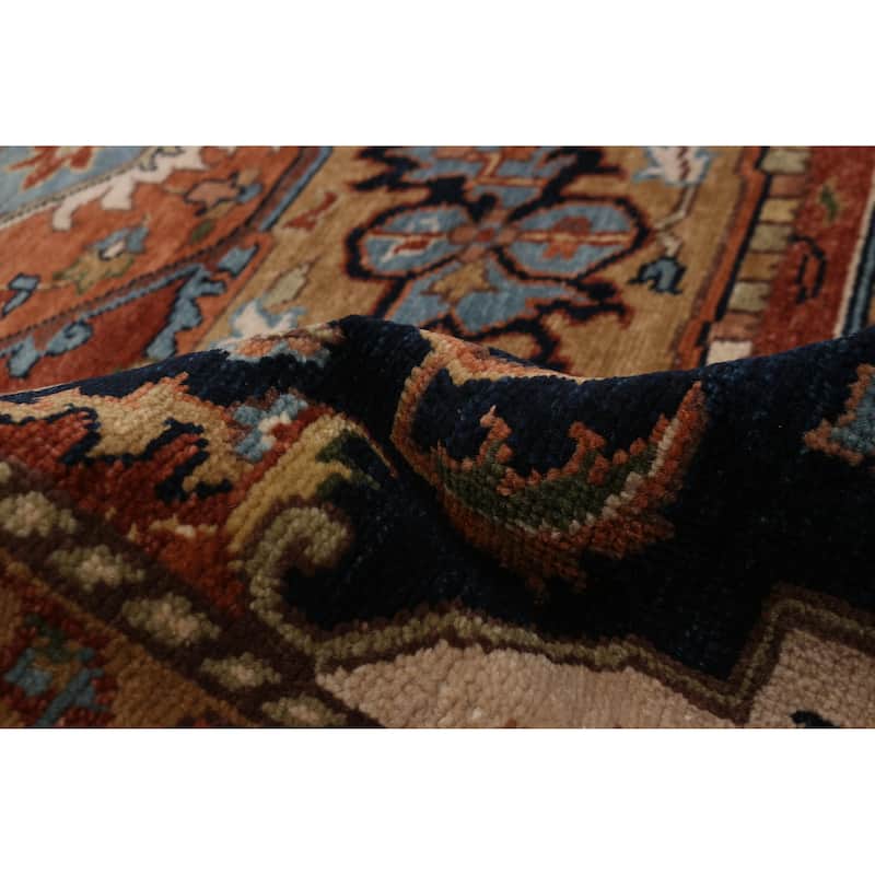 ECARPETGALLERY Hand-knotted Jules Sultane Dark Navy Wool Rug - 8'10 x 11'11