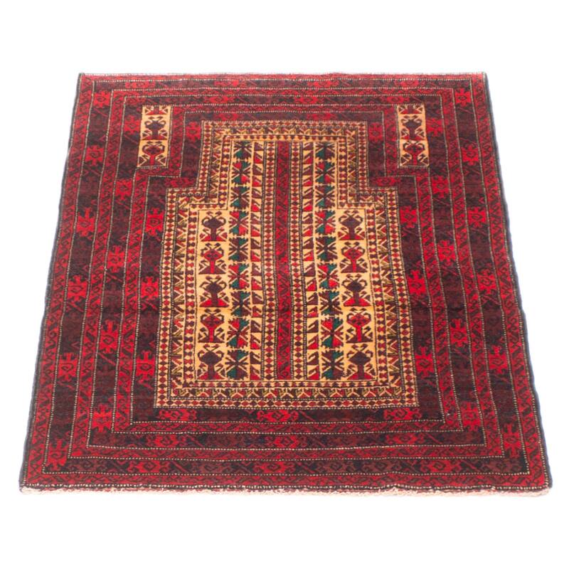 Teimani Beige Rug 2'10" x 4'4" - 2'10 x 4'4