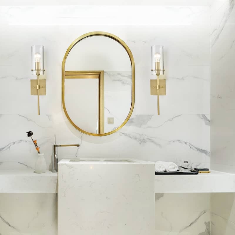 Light Society Montreal Clear Glass Wall Sconce