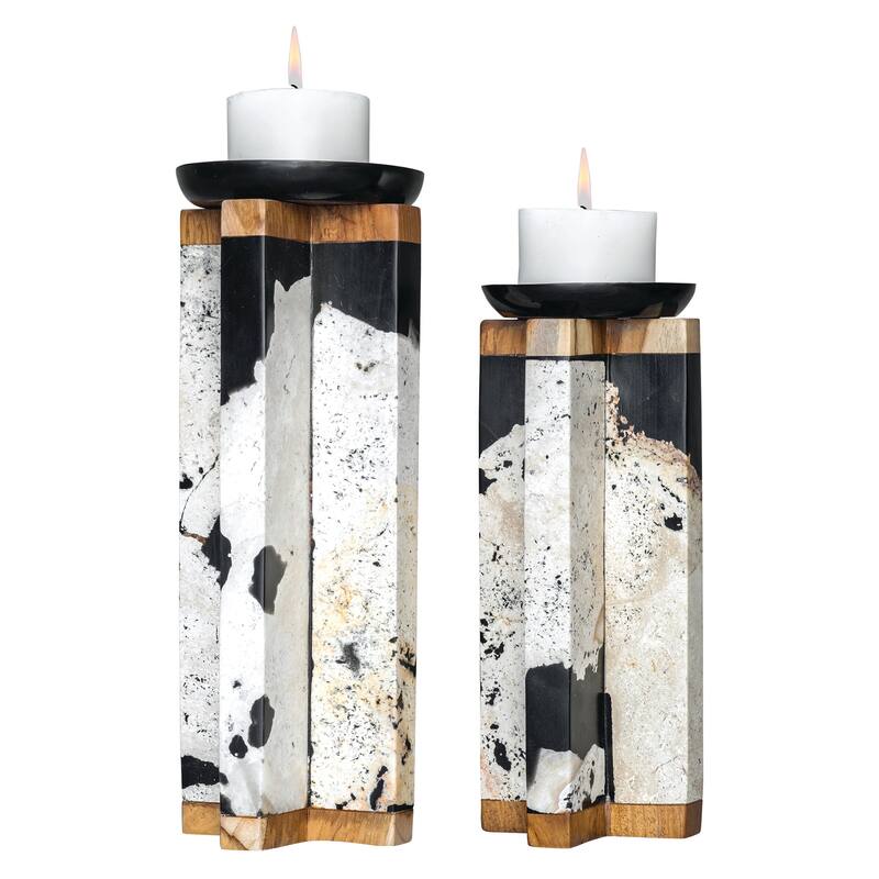 Uttermost Illini Stone Candle Holders (Set of 2)