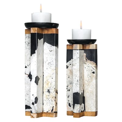 Uttermost Illini Stone Candle Holders (Set of 2)