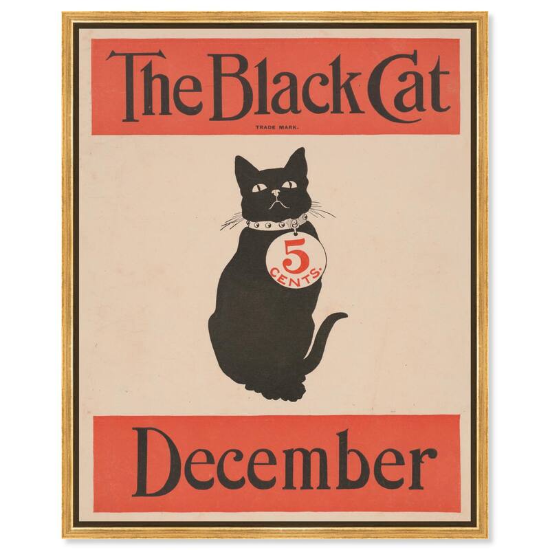 The Black Cat December 1890 Canvas by Art Remedy - Gold - 36" x 45"