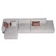 preview thumbnail 9 of 10, 145'' Leath-Aire Sofa Modern Sectional Sofa for Living Room