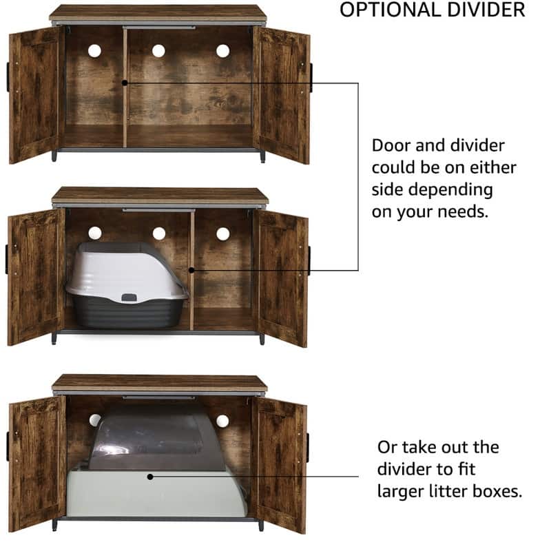 Cat Litter Box Enclosure with Top Opening