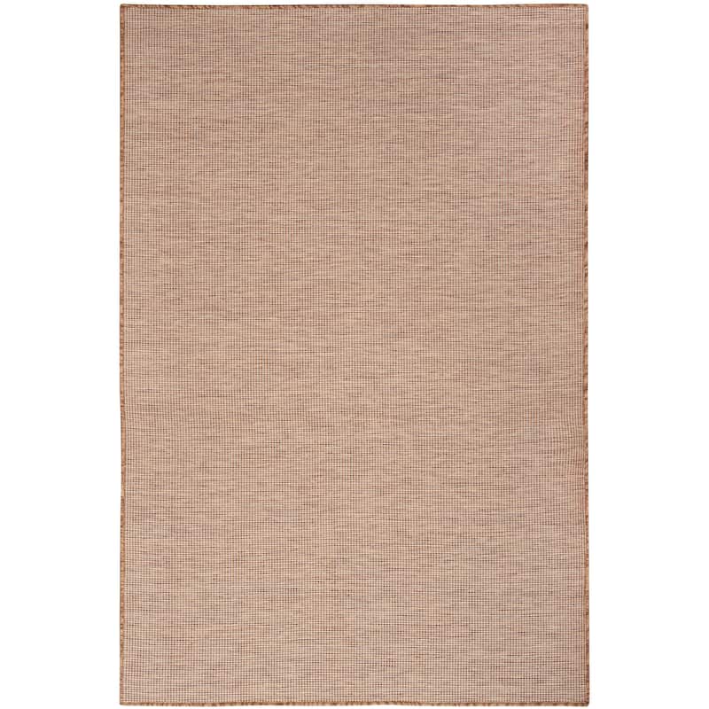 Nourison Selerno Indoor/Outdoor Solid Area Rug - 4'x6' - Jute