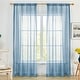preview thumbnail 7 of 32, Deconovo Linen Sheer Curtains - Light Filtering Rod Pocket Drapes, 2 Panels 52W x 63L Inch - Blue