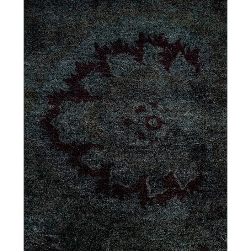 Overdyed One-of-a-Kind Hand-Knotted Area Rug - Gray - 12' 2" x 15' 2"
