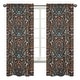 preview thumbnail 1 of 3, Sweet Jojo Designs Boho Wildflower Vintage Floral Girl 84in Window Treatment Curtain Panel Pair Black Orange Bohemian Farmhouse