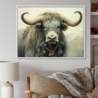 Designart quot Wild Yak III quot Yaks Framed Canvas Print Bed Bath Beyond