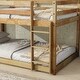 preview thumbnail 4 of 18, Elegant Twin over Twin Wood Bunk Kids Bed with Ladder,Guardrail