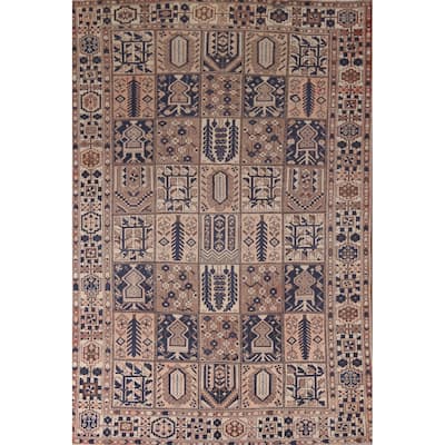 Bakhtiari Persian Vintage Rug Hand-Knotted Traditional Wool Carpet - 6'9"x 10'1"