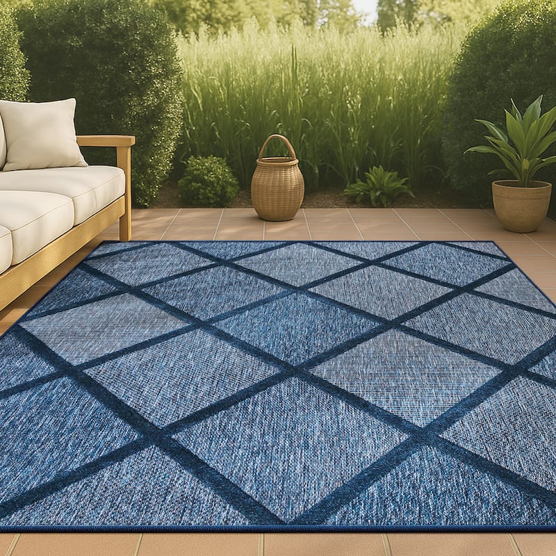 JONATHAN Y Talaia Diamond Trellis Indoor/Outdoor Area Rug