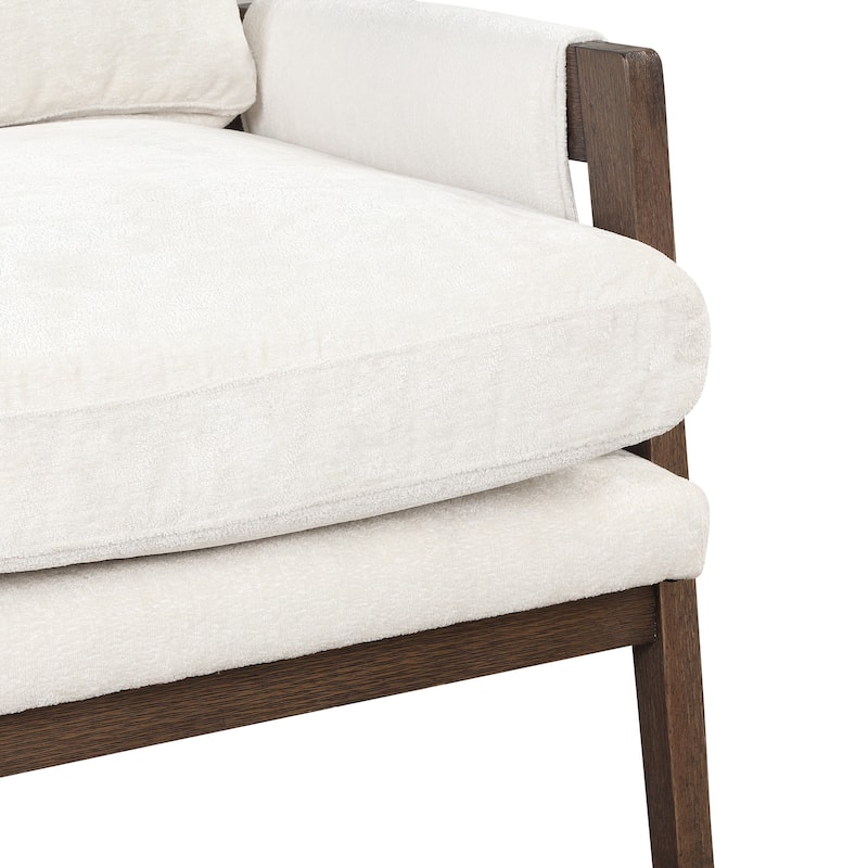 Mid-Century Velvet Accent Chair with Thick Seat Cushion for Living Room,Bedroom,Studio